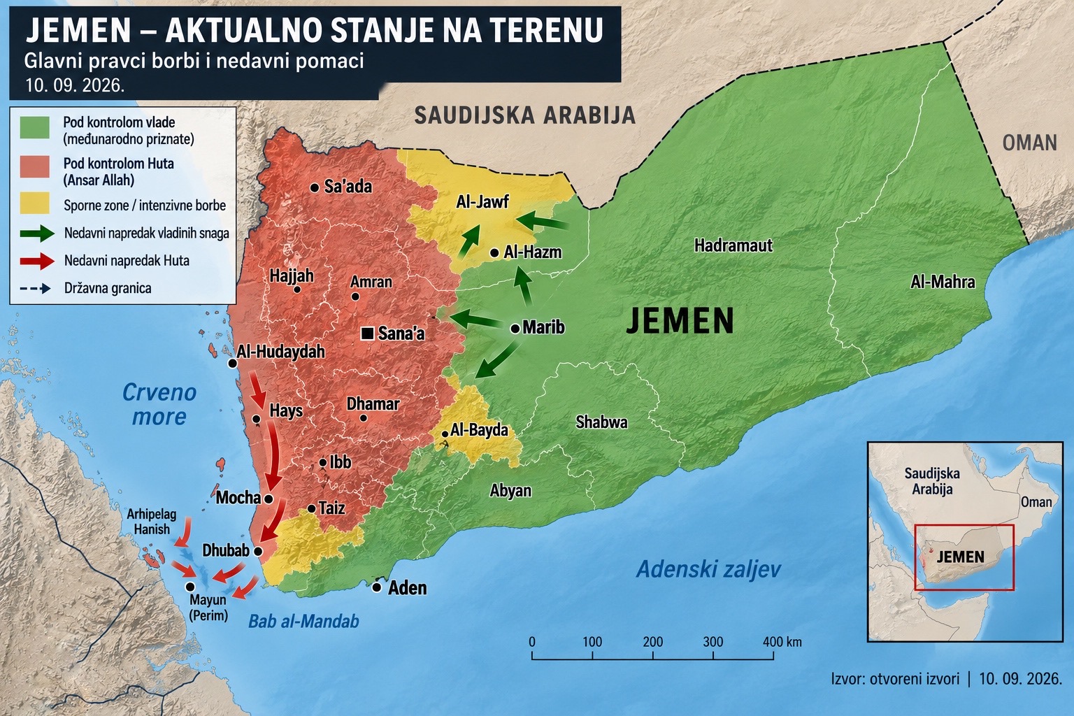 Kako je sukob Saudijske Arabije i UAE otvorio prostor Hutima za prodor prema Bab al-Mandabu